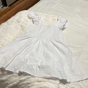Old Navy White Smocked Babydoll Dress Flowy Summer NWT